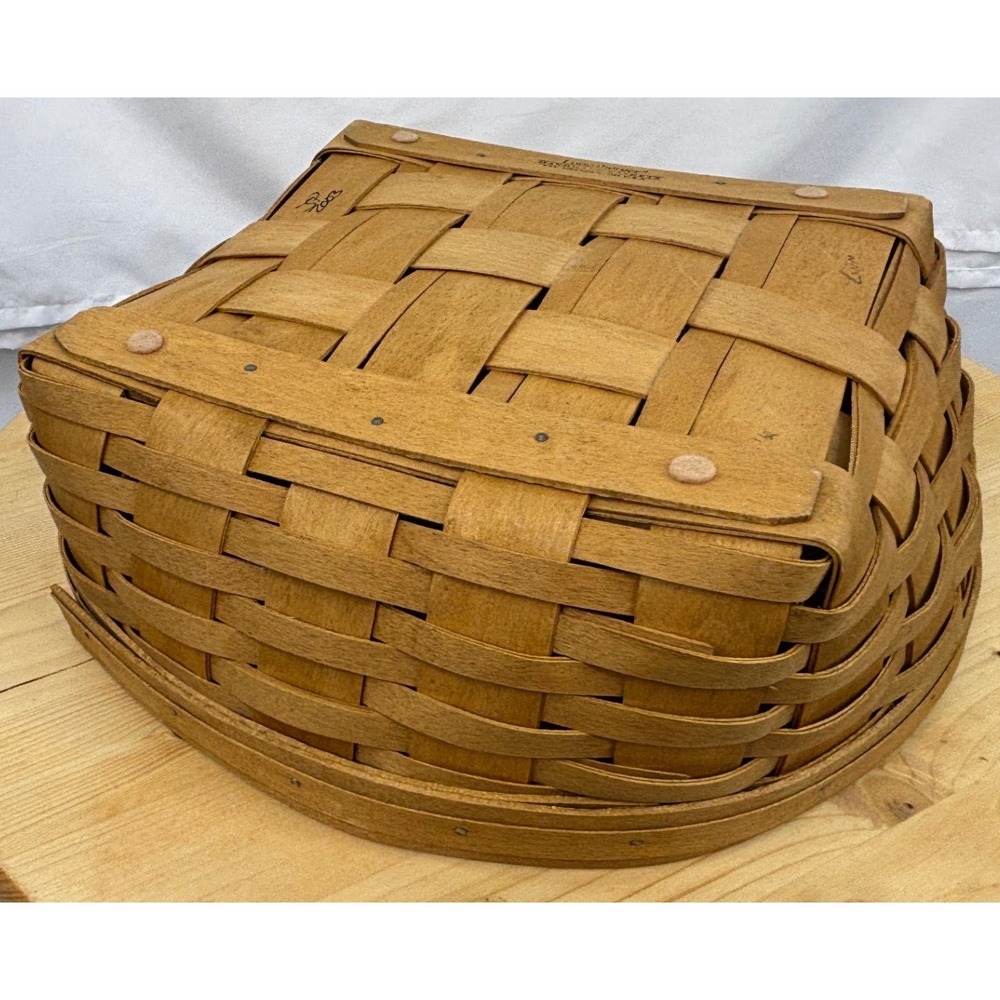 LONGABERGER 2003 Basket Small Catch-All Square Bottom Round Top With Insert - Picture 3 of 7